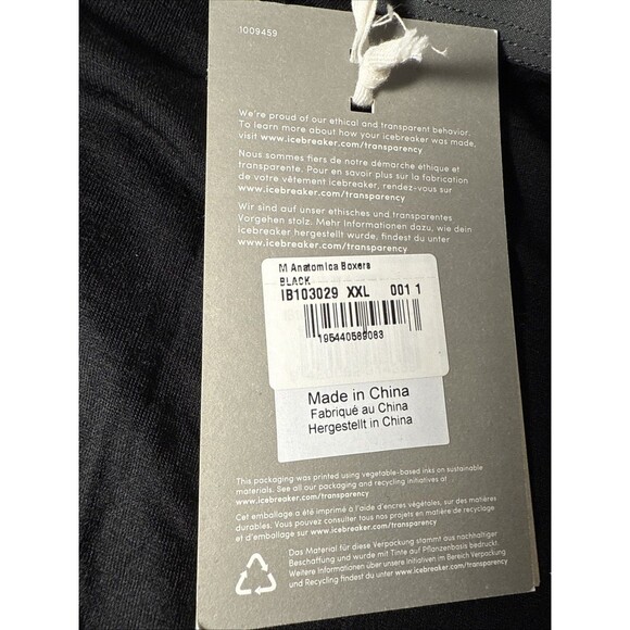 Mens Icebreaker Merino Anatomica Stretch Wool Boxer Black Size: XXL NEW IN BOX - Picture 2 of 8